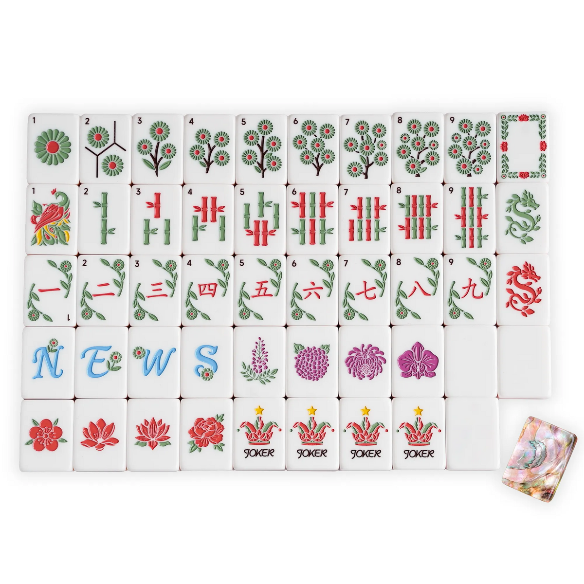 Ocean Beach Seashell Mahjong Tiles