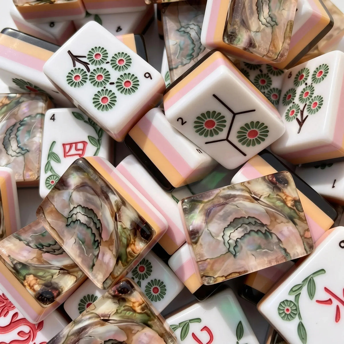 Ocean Beach Seashell Mahjong Tiles