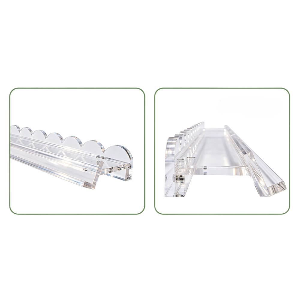 20" Clear Scalloped Acrylic Racks (4-Pack)
