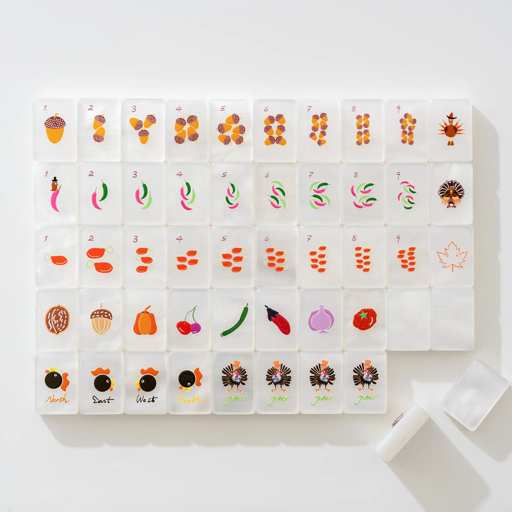 Thanksgiving Feast Dapper Turkey Mahjong Tiles