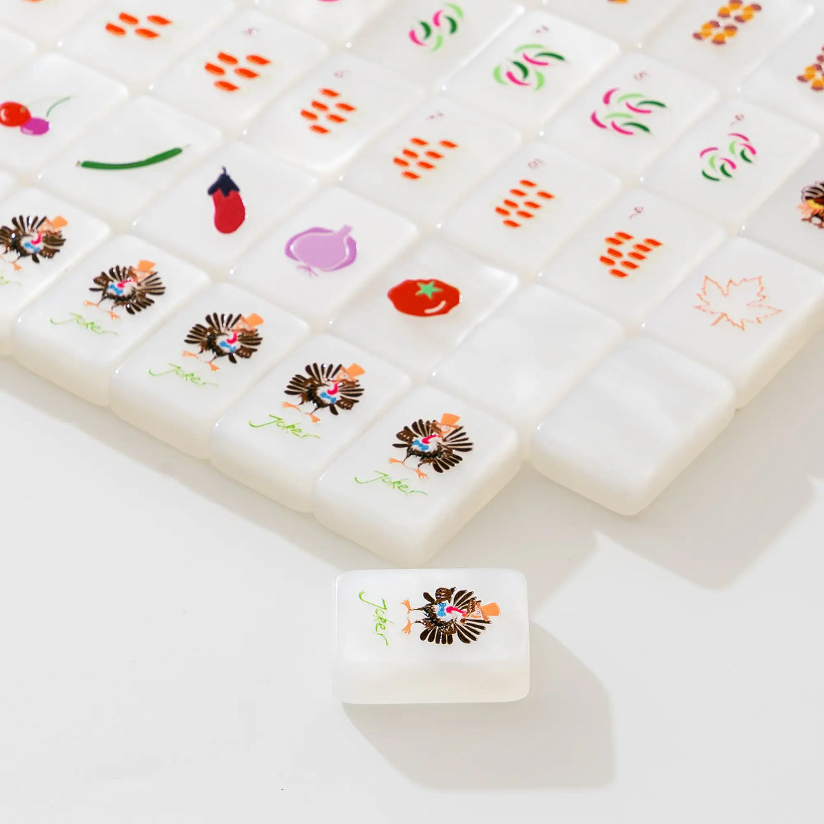 Thanksgiving Feast Dapper Turkey Mahjong Tiles