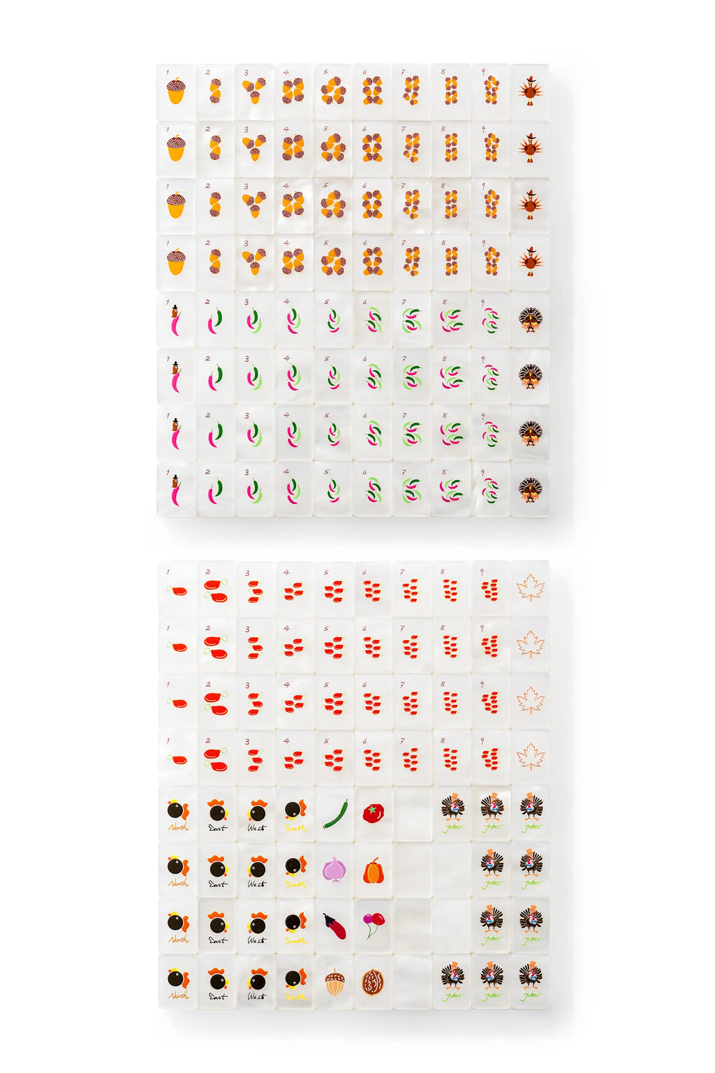 Thanksgiving Feast Dapper Turkey Mahjong Tiles