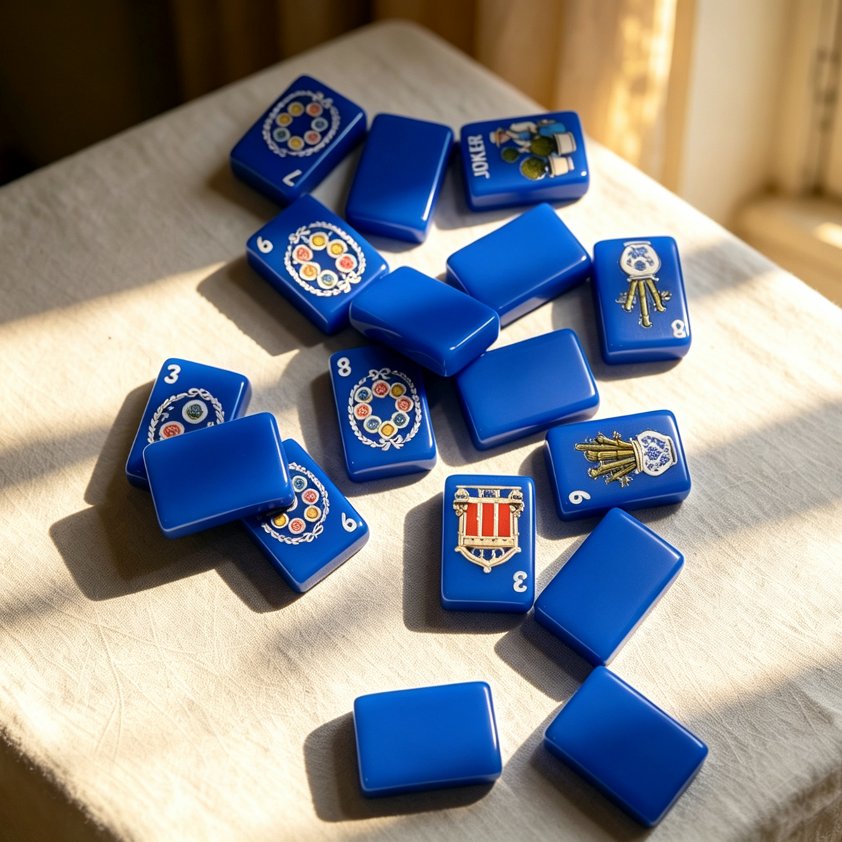 **The Cobalt Garden Collection American Mahjong Set – Cobalt Blue, 160 Tiles**