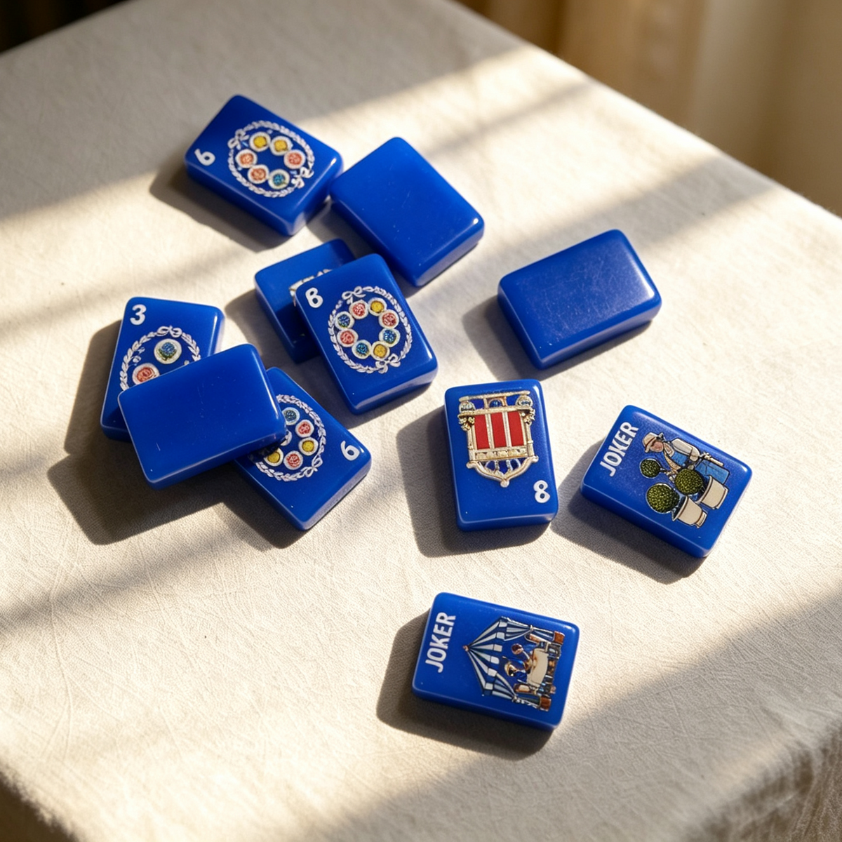 **The Cobalt Garden Collection American Mahjong Set – Cobalt Blue, 160 Tiles**