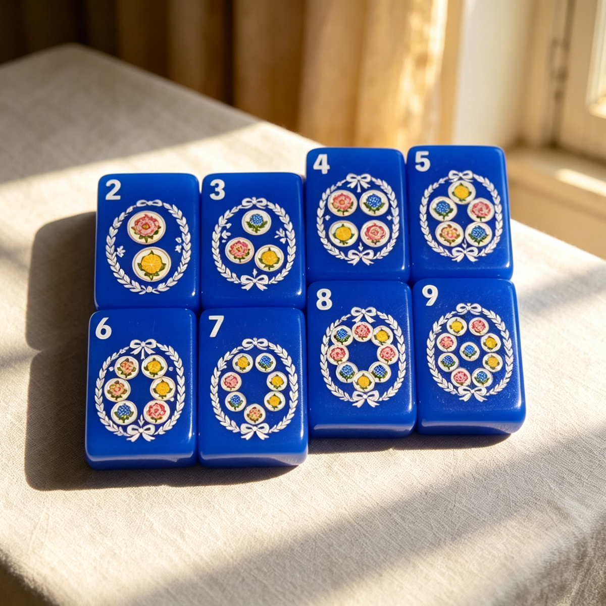 **The Cobalt Garden Collection American Mahjong Set – Cobalt Blue, 160 Tiles**