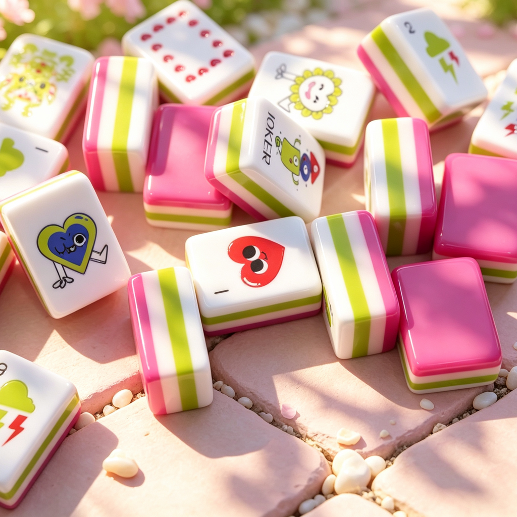 **The Pop Love Collection American Mahjong Set – Strawberry Pink, 160 Tiles**
