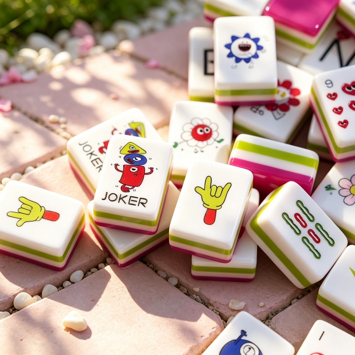 The Pop Love Collection American Mahjong Set – Strawberry Pink, 160 Tiles