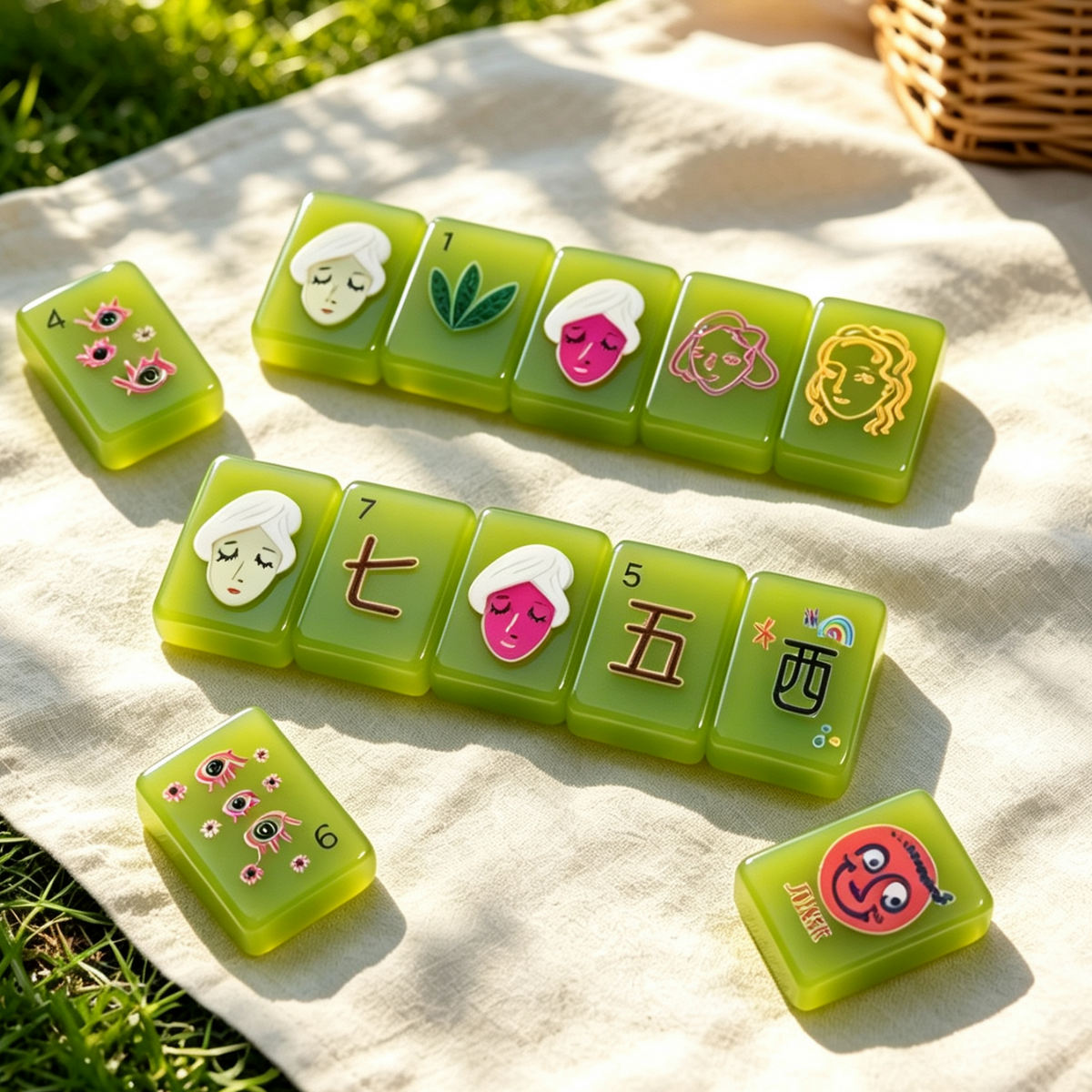 The Visionary Collection American Mahjong Set – Translucent Emerald, 160 Tiles
