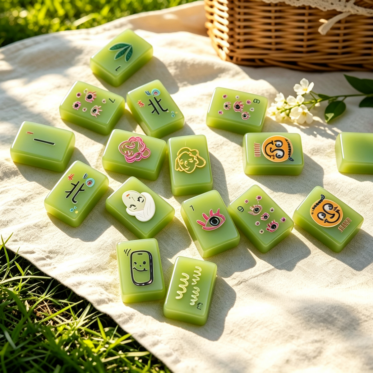 The Visionary Collection American Mahjong Set – Translucent Emerald, 160 Tiles