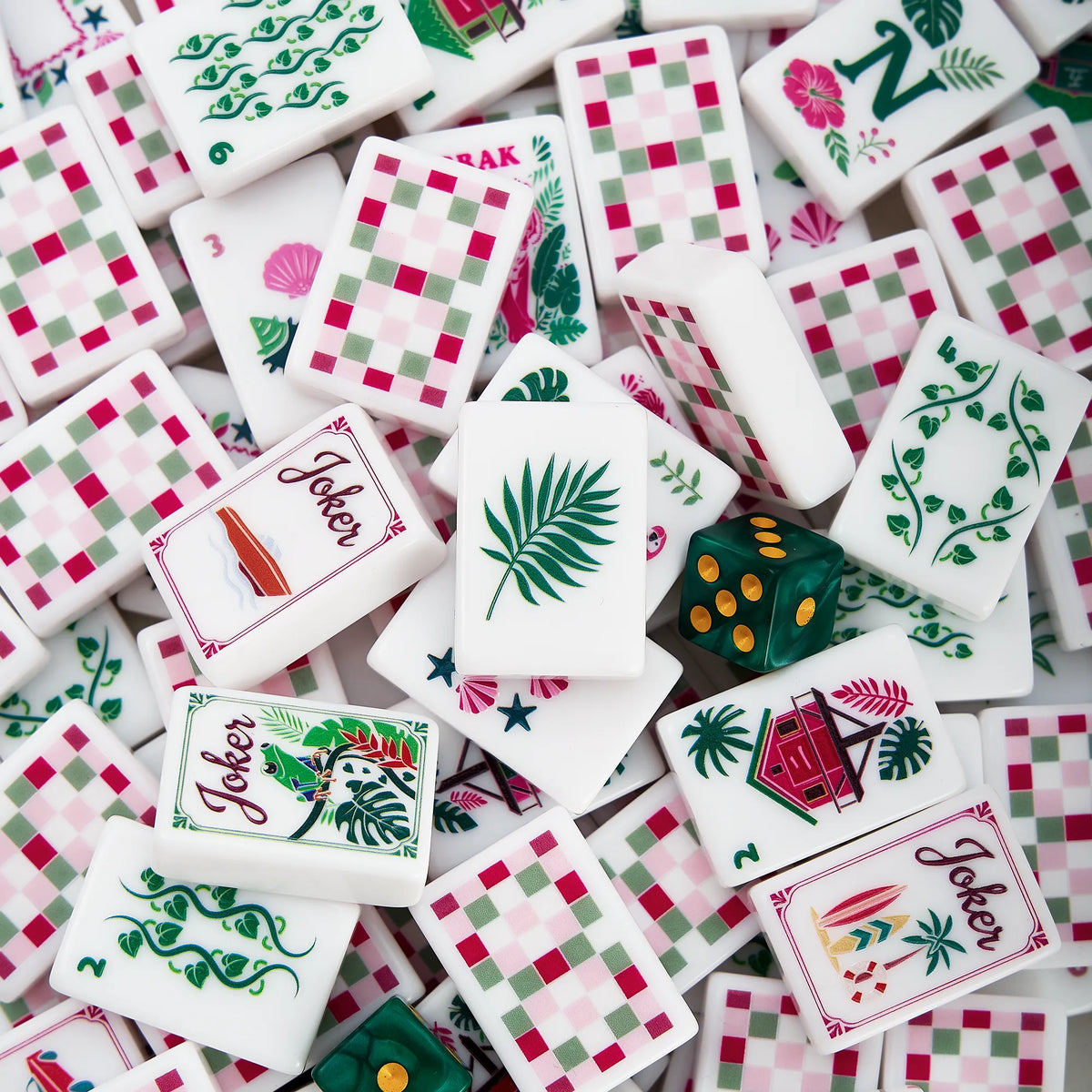 Tropical Jungle Mahjong Tiles
