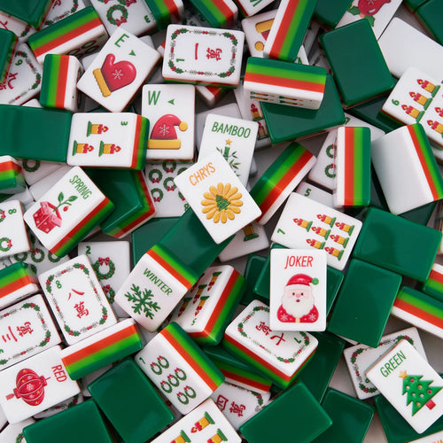 Vintage Noel Christmas Mahjong Tiles