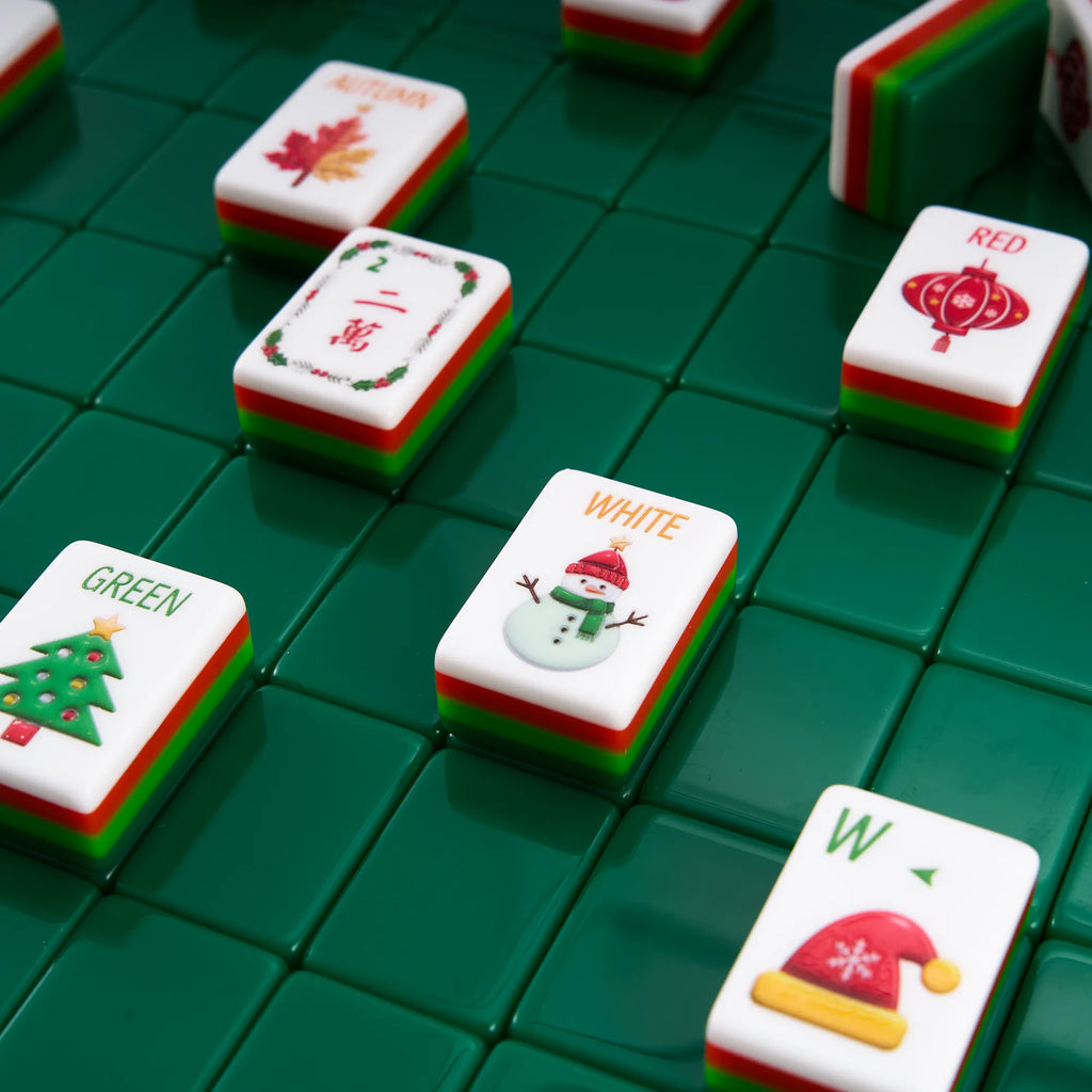 Vintage Noel Christmas Mahjong Tiles