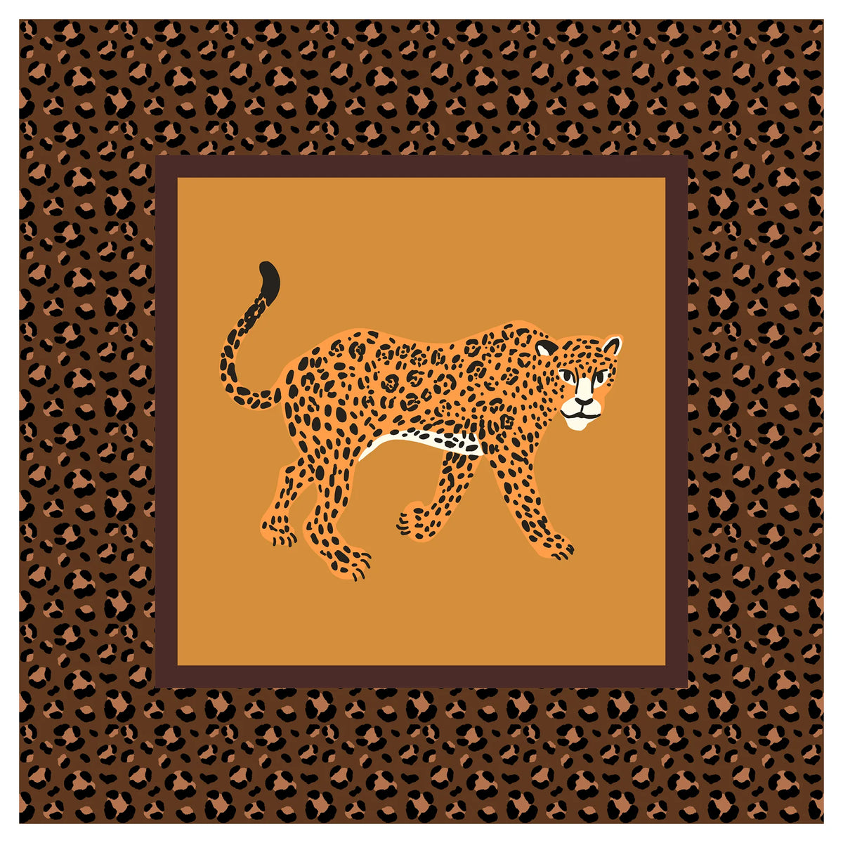 Wild Leopard Print Mahjong Mat