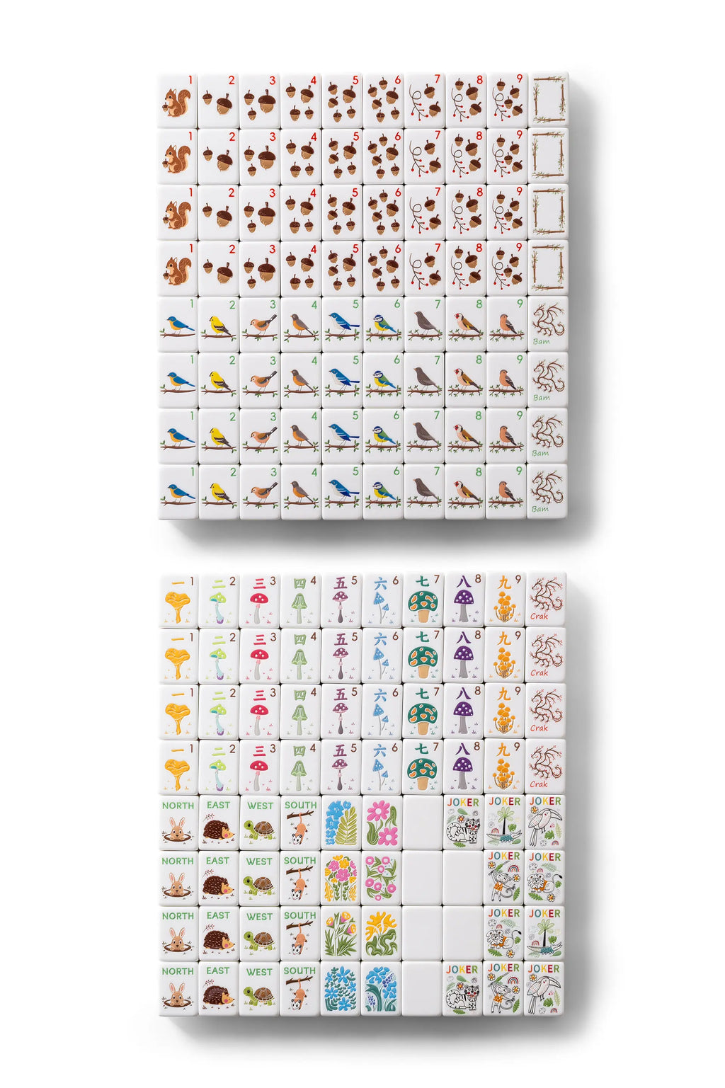 Woodland Grove Woodgrain Mahjong Tiles