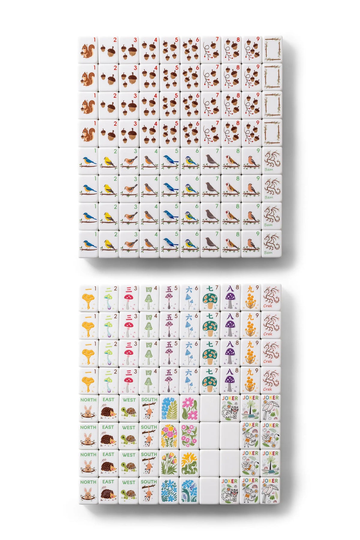 Woodland Grove Woodgrain Mahjong Tiles